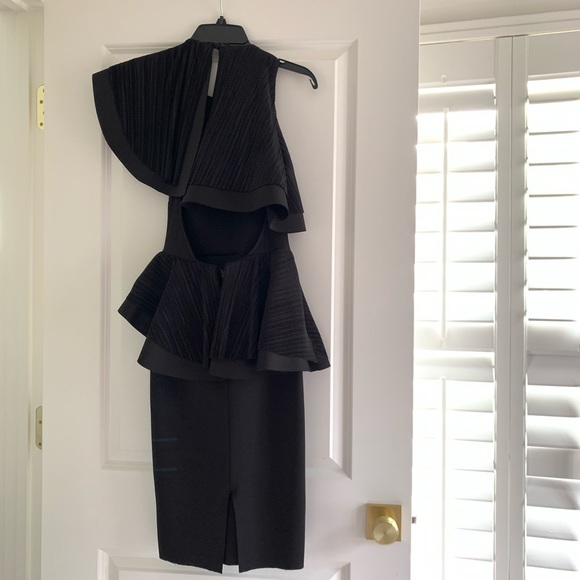 ASOS DESIGN plisse layer detail midi bodycon dress - Picture 3 of 5